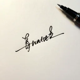 a beautiful signature, penmanship