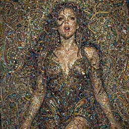 ancient scorceress, bella hadid, bold, passionate, seductive, expressive, charismatic, very sweaty, intricate fashion clothing, insane, intricate, highly detailed, digital painting, artstation, concept art, surrealistic, smooth, sharp focus, illustration, unreal engine 5, 8 k, art by artgerm and greg rutkowski and alphonse mucha