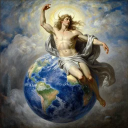 stunning male god the creator of the earth, highly detailed painting by gaston bussiere, craig mullins, j. c. leyendecker, 8 k