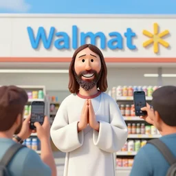 jesus at walmart, paparazzi photo