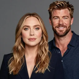 ( ( ( ( ( ( ( ( ( ( ( ( ( ( elizabeth olsen ) ) ) ) ) ) ) ) ) ) ) ) ) ) chris hemsworth!!!!!!!!!!, portrait!!!, [ 4 k photorealism ]!!, trending on unsplash