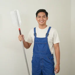 filipino man dressed as a house painter,