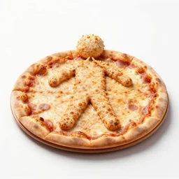 studio portrait of a round pizza, the center of the pizza extruded in the shape of a human face, soft lighting, sharp focus, highly symmetrical, black background, masterpiece, by annie leibovitz, caroline losse, mauro turatti, david lachapelle