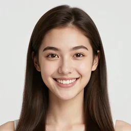a beautiful girl from minnesota, brunette, joyfully smiling at the camera opening her brown eyes. thinner face, irish genes, dark chocolate hair colour, wearing university of minneapolis coat, perfect nose, morning hour, plane light, portrait, minneapolis as background. healthy, athletic, in her early 2 5