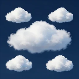 peaceful puffy clouds, assembly drawing, 4 k