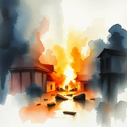 centered on watercolor paper, paint brush strokes, smudged abstract watercolor painting of kiln, glow, cinematic light, national romanticism by hans dahl, by jesper ejsing, by anders zorn, by greg rutkowski, by greg manchess, by tyler edlin