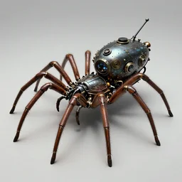 a dieselpunk tank designed to look like a spider with a spider's legs, spider-tank, spider-mech, robot spider, very spider, most spider ever, art nouveau