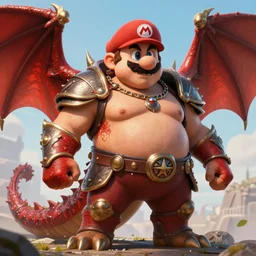 a ruthless mario draghi paladin, 8 k, fat body hyperrealistic, dragon slayer, hyperdetailed, fantasy portrait by laura sava