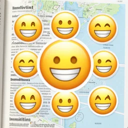 art of a dictionary, anomaly, teeth, faces, maps, illustration, emoji, self portrait, sticker, application, photomosh, aftherefects, transparency, shadows, gradients, typography, blur, overlay, filters, multiply, screen, appropriation, trashart