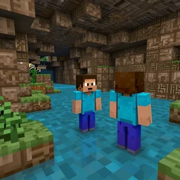 a minecraft dating simulator, flooded cave