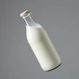open bottle of milk while free fall