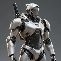 a futuristic portrait of a combat mech humanoid with a gun strapped to its back and wearing sci fi panel armor, cinematic lighting, smooth, high detail, high octane, unreal engine, octane render, by vitaly bulgarov artstation, golden rule, sense of action, fog volumes, vivid color glow, post processing, cgsociety