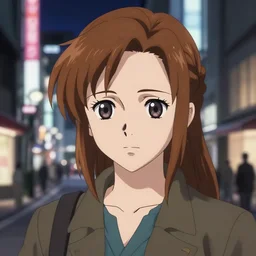 medium portrait emma watson in heavens feel movie, detailed face, violet evergarden, tokyo, ufotable, key visual, cinematic, city background, night time, street, fate stay night, unlimited blade works, greg rutkowski, high resolution, street clothes, anime, high budget