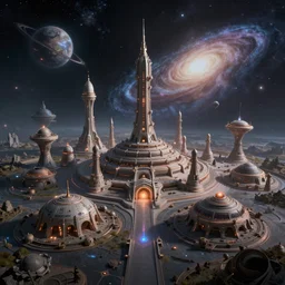 galactic civilization, digital art, detailed