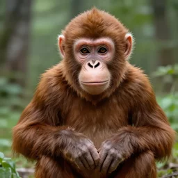 putin as an anthropomorphic monkey, realistic, 8 k