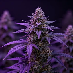 Marijuana, 3d render, purple leaves, octane render, purple weed, extremely high quality, marijuana photography, 200mm lens, 8k