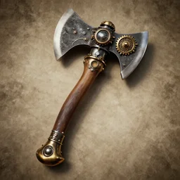 survival axe, steampunk themed