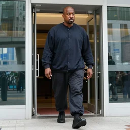 giant kanye west walks into hong kong, high quality photography