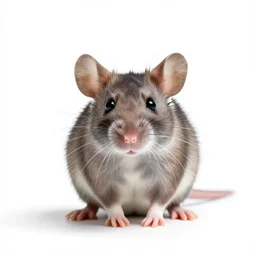 cute mouse, photorealistic wildlife photography, full body, isolated on a pure white background, centered, entire subject in frame, sharp focus, soft studio lighting