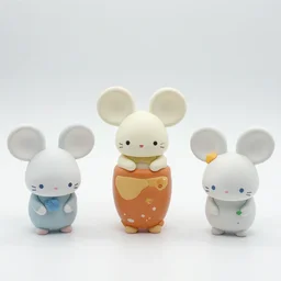 product photograph of cute miney mouse figurine by isabel han : 6 girly, cute, collectible, toys figures, kawaii, toys, white background : 3