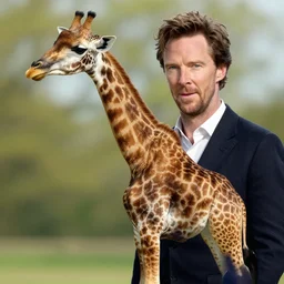 a giraffe fused with benedict cumberbatch