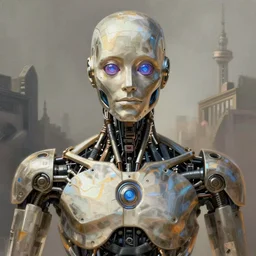 master of puppets as an i robot, torso portrait, intricate, elegant, volumetric lighting, scenery, digital painting, highly detailed, artstation, sharp focus, illustration, concept art, luis rollo, ruan jia, steve mccurry, john berkey