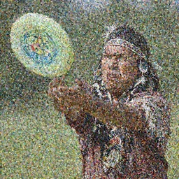 angry first nations man snapping frisbee in half