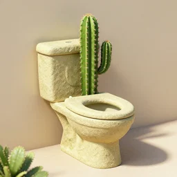 Toilet made of cactus