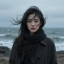 beautiful girl a strange wind blew in off the north sea, an eerie susurration that cut across the eastern sea, beautiful portrait, symmetrical, character concept style trending on artstation concept art detailed octane render cinematic photo - realistic 8 k high detailed