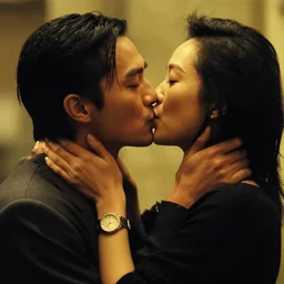 wong kar wai kiss movie scene