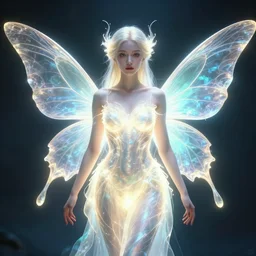 Hyper realistic stunning otherworldly girl fairy , luminous body, symmetric composition, photorealistic, Andrew Baker, Craig mullins style, render, fantasy, unreal engine, raytracing, post-processing, substance painter, trending on ArtStation, vfx, cgsociety, volumetric lighting, + cinematic + photo + realism + high detail, full body image with head, Symmetry, illustration, cinematic, hypermaximalist, symmetrical, detailed, 8k