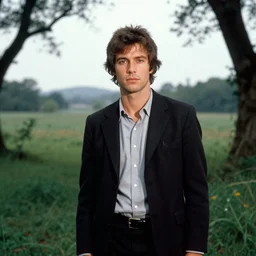 a portrait of a character in a scenic environment by Bruce Weber