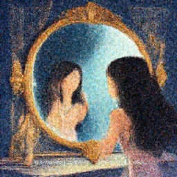 “Magic mirror warp to new universe, illustration, hd, detailed”