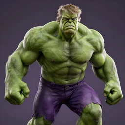 Donald Trump cast as the Hulk, still from marvel movie, hyperrealistic, 8k, Octane Render,