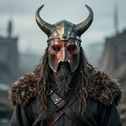 viking with a mask
