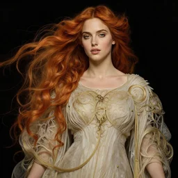 beautiful striking Pre-Raphaelite Jessica Alba by Artgerm and Greg Rutkowski, flowing hair, intricate, elegant, highly detailed, digital painting