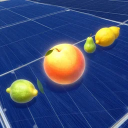 a solar system of fruits