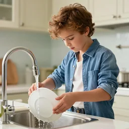 amazing photo of prince doing the dishes, photorealistic, very detailed, 8 k resolution