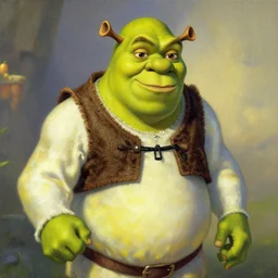 shrek painted by da vinci