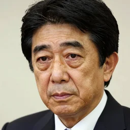 Shinzo Abe looking sinister, by Tsutomu Nihei, highly detailed