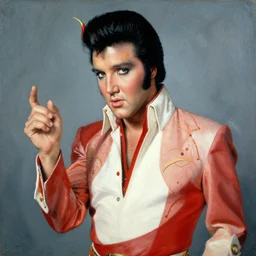 elvis presley as the devil painting be hieronymus bosch