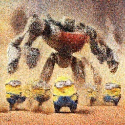 epic sandstorm battle, Action, minions robot, mechabot, pixar cars (2006) in the Movie Mad Max: Fury Road (2015)