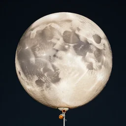 a big moon emoji ballon