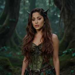 ariana grande as a mystical forest creature, d & d, movie still frame, hd, remastered, film grain, cinematic lighting