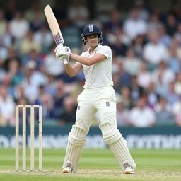 emma watson opens the batting for england at lord's cricket ground