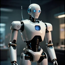 and thank you very much, mr. roboto,, cybertronic robot, cinematic, volumetric lighting, f 8 apeture, eastman 5 3 8 4 film,