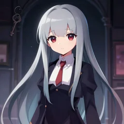 an anime girl in the backrooms, anime key visual, digital art