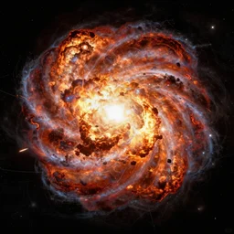 supernova explosion by paolo eleuteri serpieri and tomer hanuka and chesley bonestell and daniel merriam and tomokazu matsuyama and makoto shinkai, clearly defined outlines, unreal engine, high resolution render, featured on artstation, octane, 8 k, highly intricate details, vivid colors