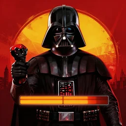 darth vader in the red dead redemption loading screen, masterpiece, 8 k, 4 k, art by daren bader