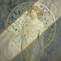 painting in the style of art nouveau